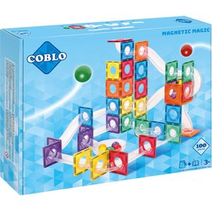 Coblo Classic Knikkerbaan 100 stuks - Magnetisch speelgoed - Constructiespeelgoed - Magnetische bouwstenen - Magnetic tiles - Cadeau kind - Speelgoed 3 jaar t/m 12 jaar