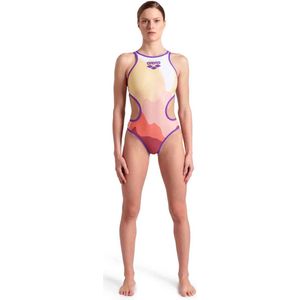 Arena W One Morning Light Swimsuit Tech Back Purple-Rose