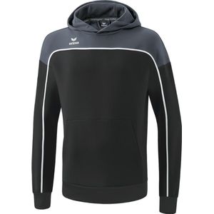 ERIMA Change Sweatshirt Met Capuchon Black Grey-Slate Grey-Wit Maat XXL