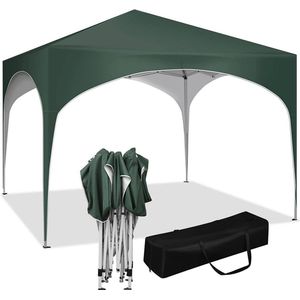 Rootz Tuinpaviljoen - Pop-Up Luifel - Buitentent - Waterdicht - UV-bescherming - Eenvoudige installatie - 3x3m - Groen