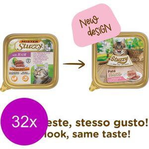 Mister Stuzzy Cat Paté Ham - Kattenvoer - 32 x 100 g