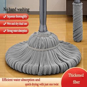 Zelfdraaiende Vloer Mop - Geen Handen Wassen Nodig - Huishoudelijke Vloerreiniging met Zelfknijper - Ideaal voor Eenvoudige Vloerreiniging en Vlekken Verwijderen