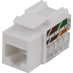 DELTACO MD-111, UTP Cat6 Keystone-connector, niet-afgeschermd, 90 graden, 22-26AWG, ""Tool-vrij