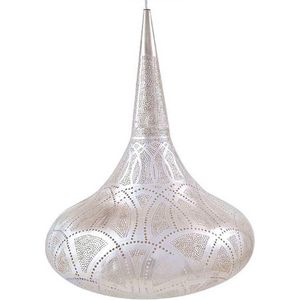 Zenza - Hanglamp - Oosterse Lamp-Sufi - FiliGross - Large -Zilver