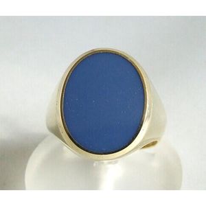 Gouden ring met blauwe lagensteen