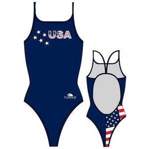 Turbo Usa Zwempak Blauw L Vrouw