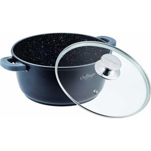 MONOO Braadpan met Deksel 28cm - Zwart - Inductie