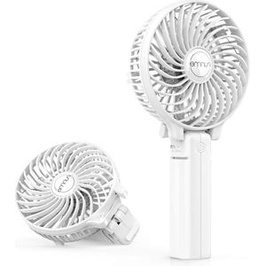 Stille USB Handventilator Met Oplaadbare 2600mAh-Batterij - 3 Snelheden - Draagbare Ventilator - Wit - Kantoorreizen Home Outdoor