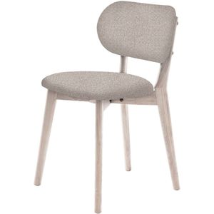 Giga Living Eetkamerstoel Stilo - Beige/Eiken - 49x54x80cm - Set van 2