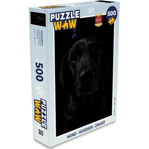 Puzzel Hond - Huisdier - Zwart - Legpuzzel - Puzzel 500 stukjes