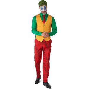 Suitmeister Scarlet Joker™ - Heren Carnavals Pak - Batman DC Comics - Komt met Colbert, Pantalon, Stropdas en Gillet - Rood - Maat S