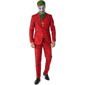 Suitmeister Scarlet Joker™ - Heren Carnavals Pak - Batman DC Comics - Komt met Colbert, Pantalon, Stropdas en Gillet - Rood - Maat S