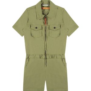 Stains and Stories girls jumpsuit short sleeve Meisjes Jumpsuit - olive - Maat 104