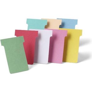Nobo T-Kaart Maat 2, Papier, 170 g/m², 85 x 48,5 mm, Roze (pak 100 stuks)