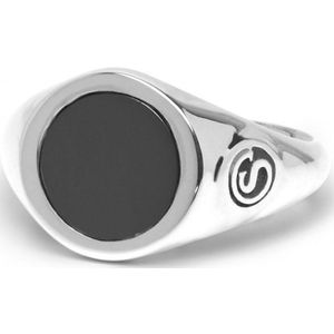 SILK Jewellery - Zwarte onyx Ring - Dua - 640BON.21 - Maat 21,0
