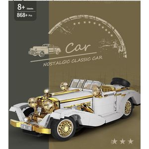 Mercedes Benz K500 Special Roadster Classic Car Bouwpakket |  Creator | Technic | Oldtimer | Creator | 868 Bouwstenen |  Toy Brick Lighting | Bouwsteen Compatible | Speelgoed | Bouw & Constructie