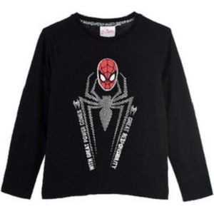 Marvel - Spider-Man - longsleeve shirt - 100% jersey katoen - zwart - maat 98