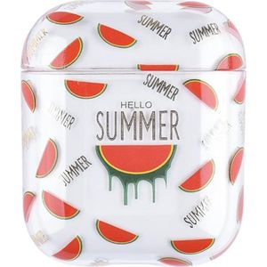 AirPods Case ""Hello Summer Watermeloen"" - Airpods hoesje - Airpods case - Beschermhoes voor AirPods 1/2