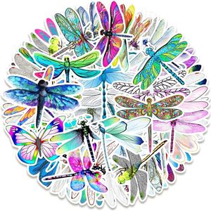 Libelle stickers - 50 stuks voor laptop, muur, agenda etc. - insecten - dragonfly