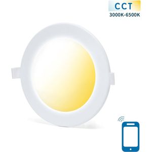 Downlight - inbouwspot Ø 17cm WiFi CCT 3000K-6500K | warmwit - daglichtwit - LED 12W=85W halogeen