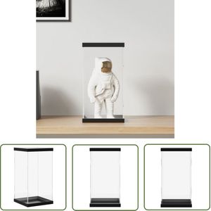 The Living Store Vitrine transparant 20x20x38 cm acryl - Acryl Vitrine - Display Case - Collectie Vitrines - Stofdichte Vitrine - Multifunctionele Vitrine