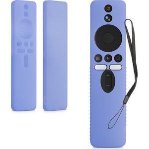 kwmobile hoes geschikt voor Xiaomi Mi TV Stick 4K - Siliconen anti-slip hoes voor afstandsbediening in lichtblauw