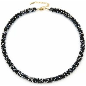 Bijoutheek Collier Kleine kralen Mix Zwart