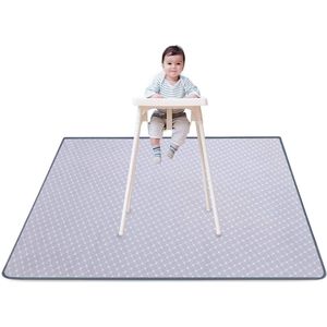 Kinderstoel Spatbescherming Mat voor Maaltijd Baby Beschermende Vloer Spatbescherming Mat Waterdicht Antislip Vloerbescherming Mat Ondertapijt 130 x 130 cm