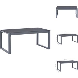 vidaXL Salontafel - Salontafels - Bijzettafel - Bijzettafels - Salontafel 90x50x40 cm aluminium
