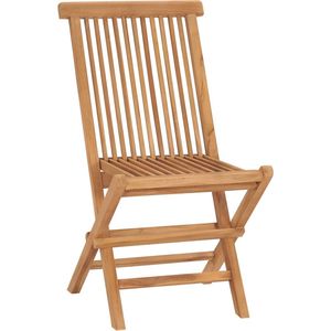 vidaXL Tuinstoelen Inklapbaar - Set van 4 - Teakhout Tuinstoel - Teak - Buitentijnen - Lounge - Tuinset - Outdoor Furniture - Veranda - Balkon