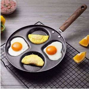Pannenkoekenpan Inductie met hart en ronde vorm - Pancake Pan - Omeletpan - Omeletmaker - Poffertjespan - 4 vakjes - anti aanbaklaag