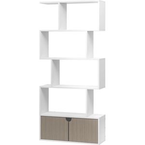 Witte Boekenkast -Staande Plank -Ruimtebesparende -Mdf Filing -Opslag Boekenplank - Voor Woonkamer Slaapkamer