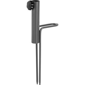 Grondanker met greep voor parasol - stokdikte 17-23 mm - camping strand staal parasolvoet grijs parasolvoet
