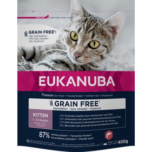 7x Eukanuba Kat Kitten Graanvrij Zalm 400 gr