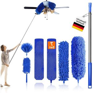 Telescopische plumeau - 7 stuks - uittrekbaar - rolluiken - blauw Plumeau
