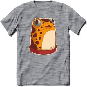 Hello there T-Shirt Grappig | Dieren kikker Kleding Kado Heren / Dames | Animal Skateboard Cadeau shirt - Donker Grijs - Gemaleerd - M