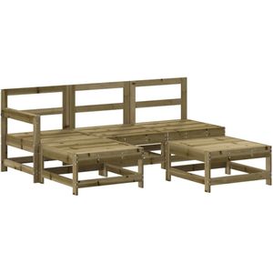 vidaXL Loungeset - Loungesets - Tuinset - Tuinbank - 5-delige Loungeset geïmpregneerd grenenhout