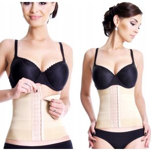 Afslankband - Shapewear -Shaper Korset Vet Verbranden - Waist Trainer - Zwangerschap buikband - Corrigeert taille en buik - Beige - maten: S-XL - unisex - S/M