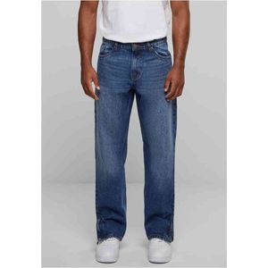 Urban Classics - Heavy Ounce Zipped Jeans Broek rechte pijpen - Taille, 42 inch - Blauw