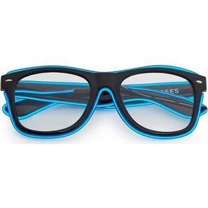 Freaky Glasses® - lichtgevende bril - LED brillen - Feestbril - Party - Festival - Rave - neon blauw
