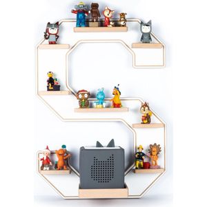 BOARTI Houten letter S Kinderplank Toniebox Figuren Wandplank Tonies Muziekdoos Houten letter S Kinderplank Toniebox Figuren Wandplank Tonies Muziekdoos