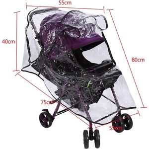 Universele Comfort Baby Regenwagen Cover voor Kinderwagen PVC Waterdicht Winddicht Stof Paraplu Cover Accessoire