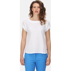 Het Regatta Adine T-shirt met korte mouwen - dames - Coolweave - katoen - Wit