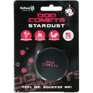 Dog Comets Ball Stardust - Hondenspeelgoed - Hondenbal - Ø5 cm - 1 stuk - Natuurlijk rubber - Zwart/Roze