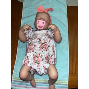50cm Afgewerkt Reborn Babypoppen Loulou Eenling Meisje Levensecht Siliconen Vinyl Nieuwgeboren 3d Huid Zichtbare Aderen DIY Speelgoed voor Meisjes