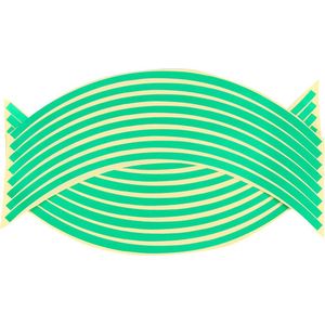 Reflecterende velg stickers - 16 Stuks - reflecterende tape - Groen