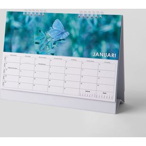 Huurdies - vlinder Kalender - Jaarkalender 2025 - 20x15cm - 300G ecopapier - Dubbelzijdig - Spiraalgebonden