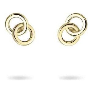 Jewels Inc. - Oorbellen - Oorstekers  - Infinity Glad - 8mm x 5mm - 14 Karaat Geelgoud