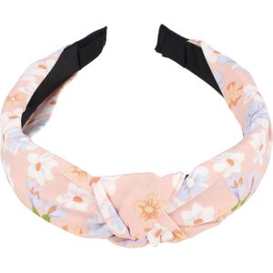 Haarband Diadeem Knoop Bloemen Patroon Pastel Oranje