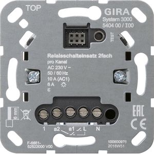 Gira Systeem 3000 Elektronische Schakelaar (Compleet) - 540400 - E2KV9